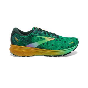 Brooks Ghost 14 Road Running Shoes - Mens, Green/Black/Gold | IE-IBW610327